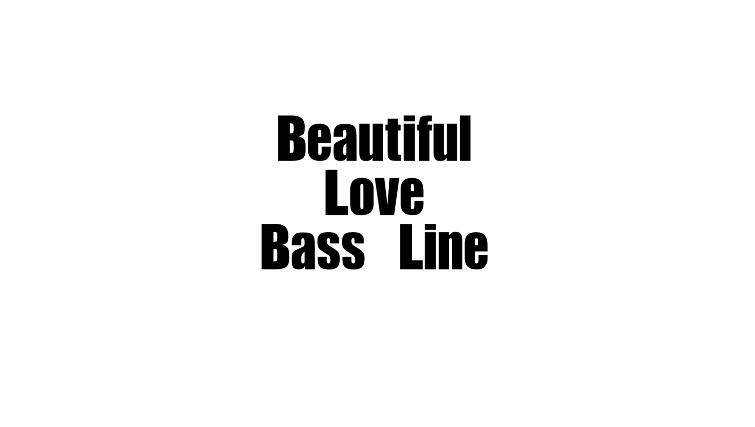 Beautiful Love Bass Line Jazz Bass Score